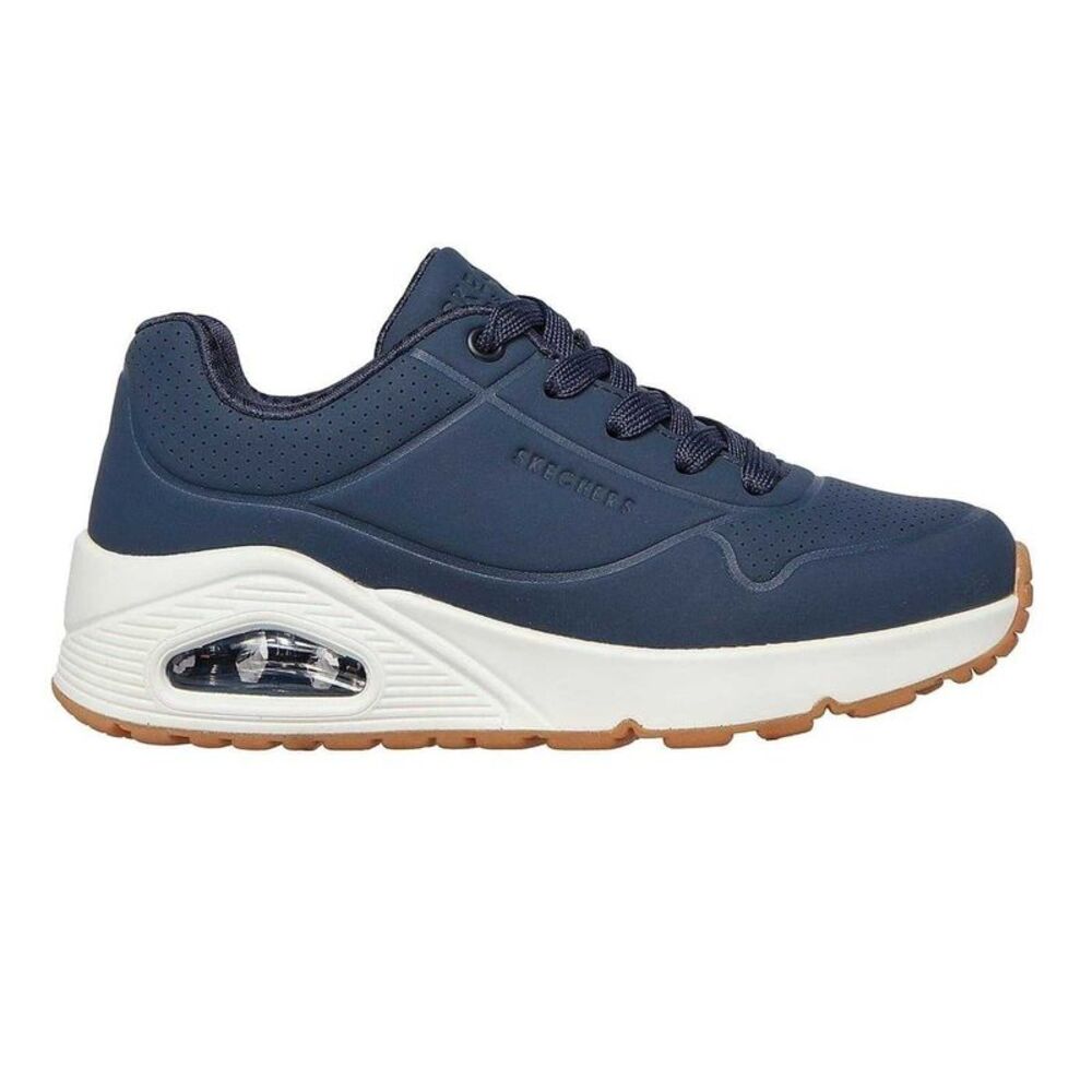 Skechers Childrens/Kids Uno Stand On Air Platform Sneakers / Navy/White